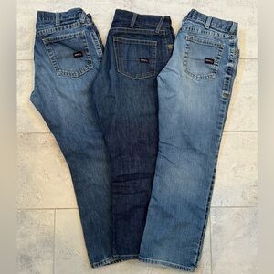 (3) Ariat Men's Straight FR Jeans - 34/30 M4 Rebar Relaxed Boot